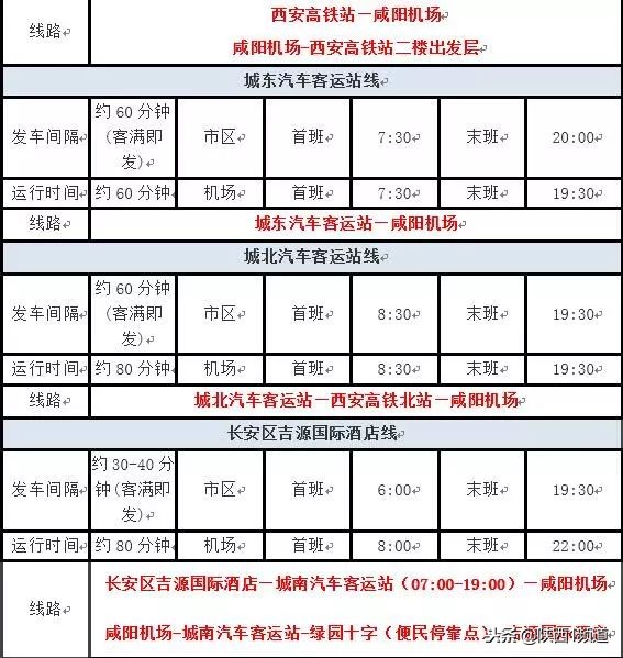 西安机场开通夜间巴士,西安机场大巴从钟楼饭店几点发车