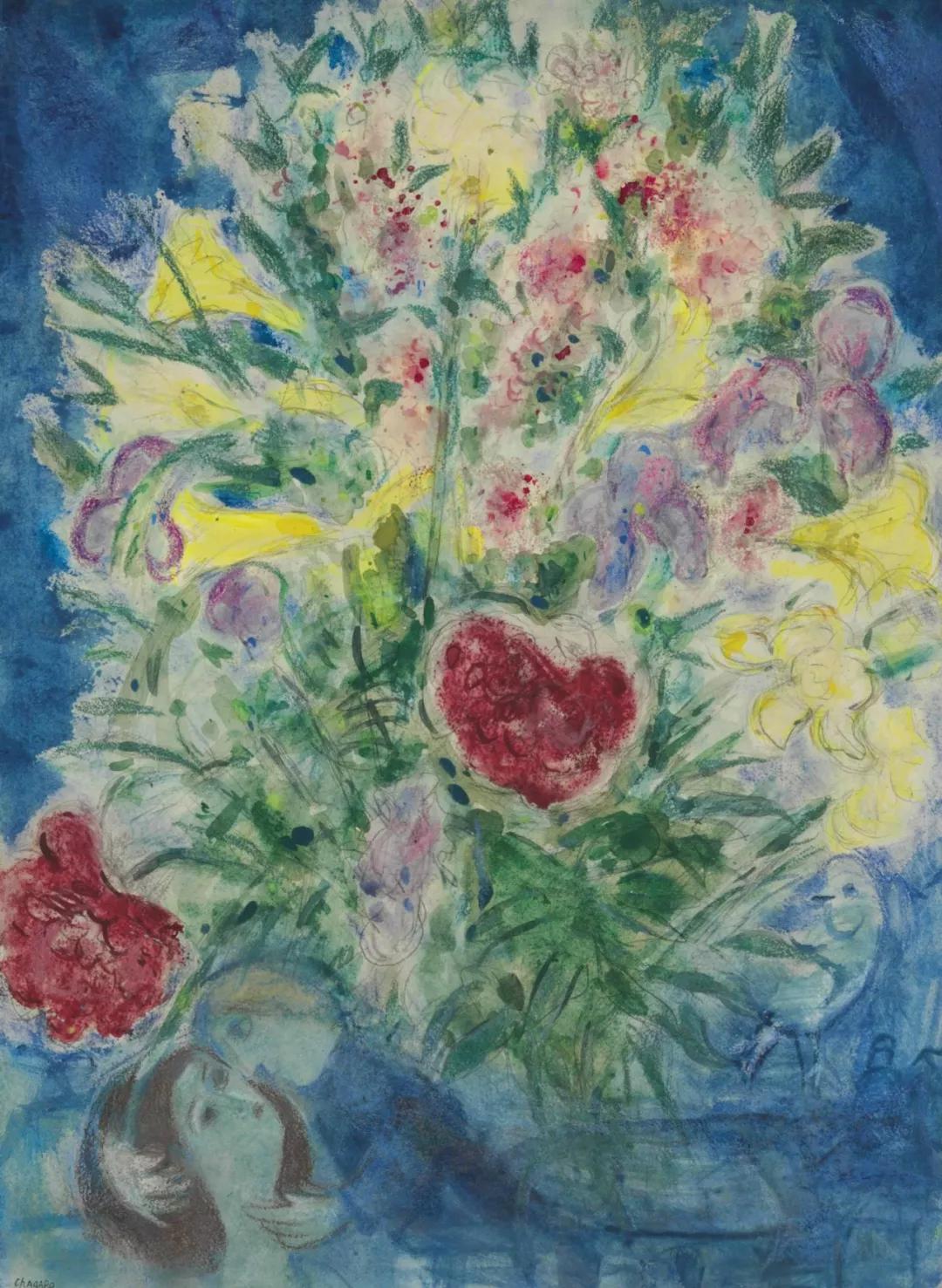 情人节送祝福,用大师笔下的经典花卉,献给抗疫英雄