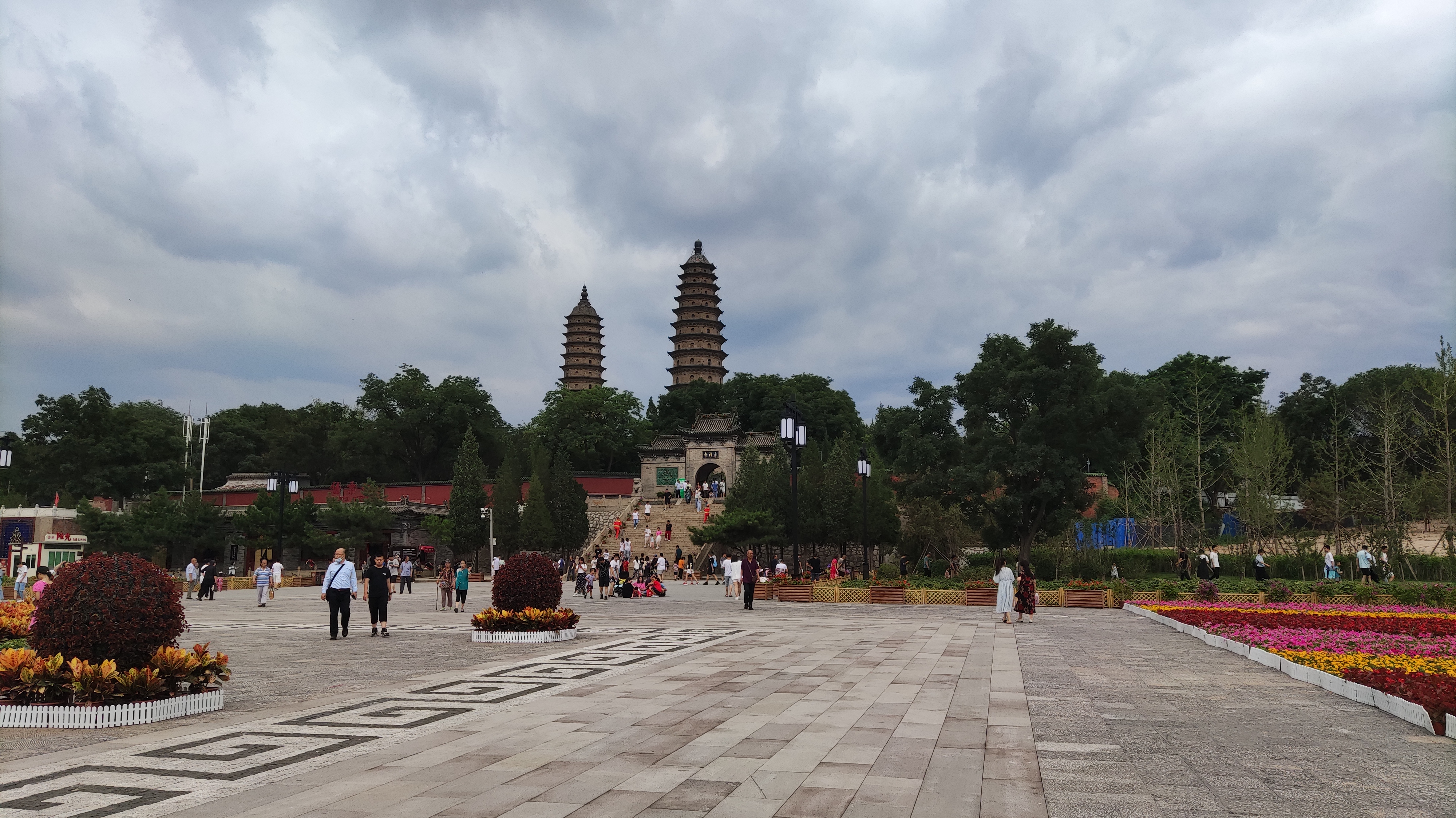 太原双塔公园游览图,太原双塔附近玩的地方