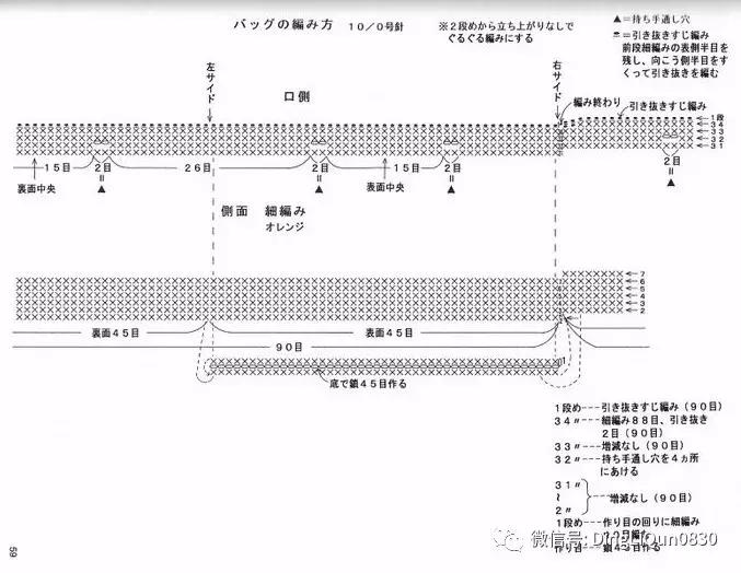 用一个塑料袋做包包,钩编包包的花样图解