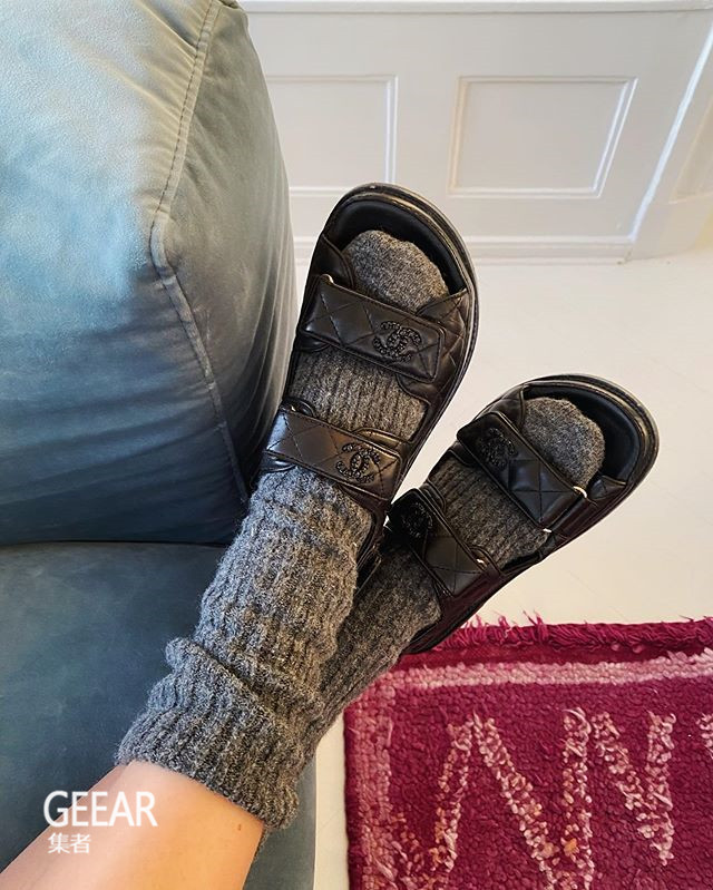 chanel经典露跟凉鞋,复古中跟小众凉鞋