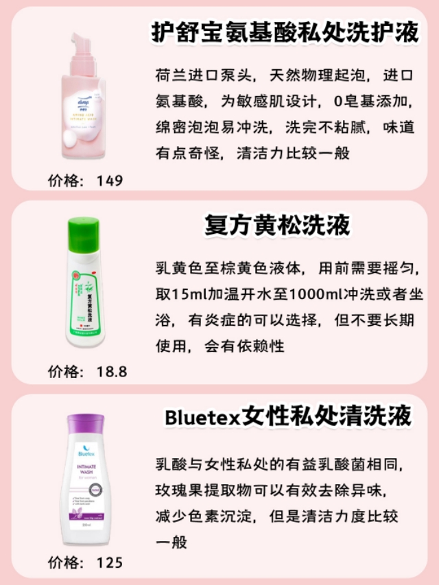 私密护理洗护排行榜,日常护理私密产品成分测评