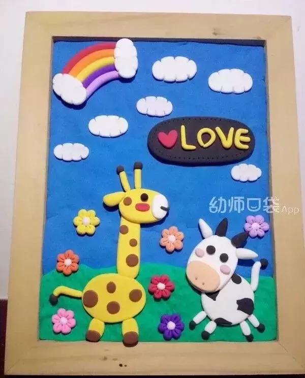 超轻粘土手工作品创意画汽车,航空航天手工超轻粘土创意作品