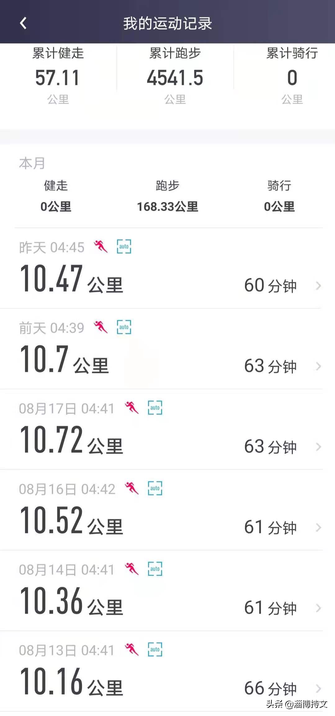 热爱生活从每日跑步开始,跑步让我感受健康和快乐