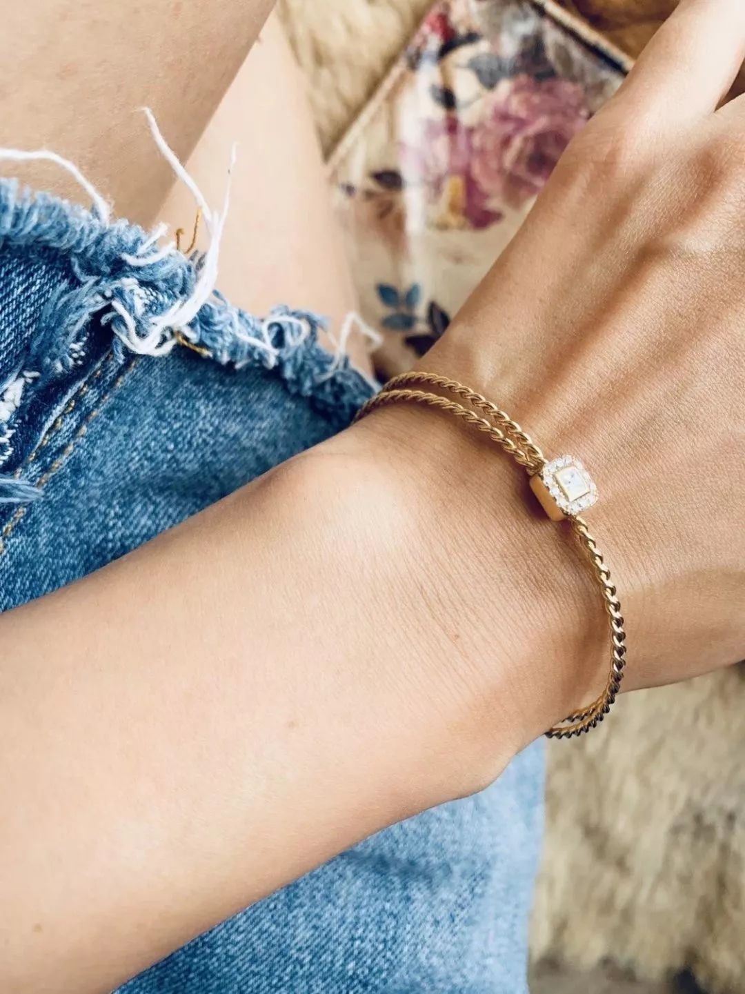 复古金重工项链,复古金项链配纯金吊坠