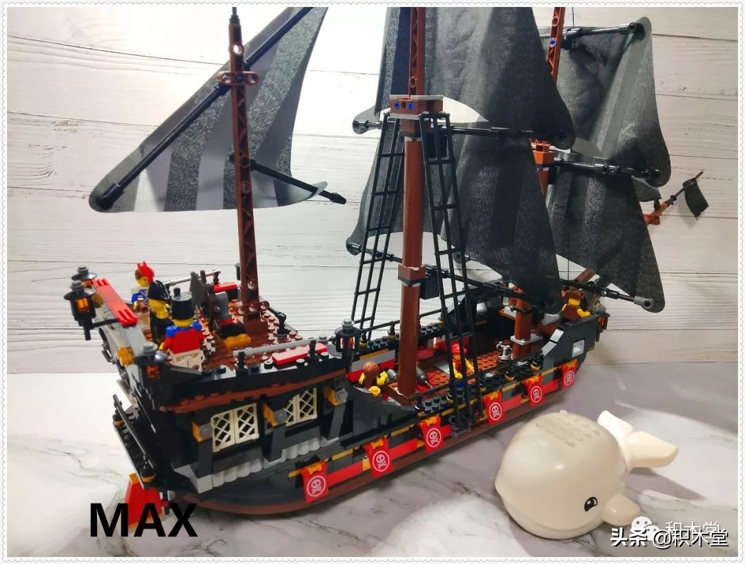 「虚测评」哲高积木QL1801海盗船之骷髅冒险号