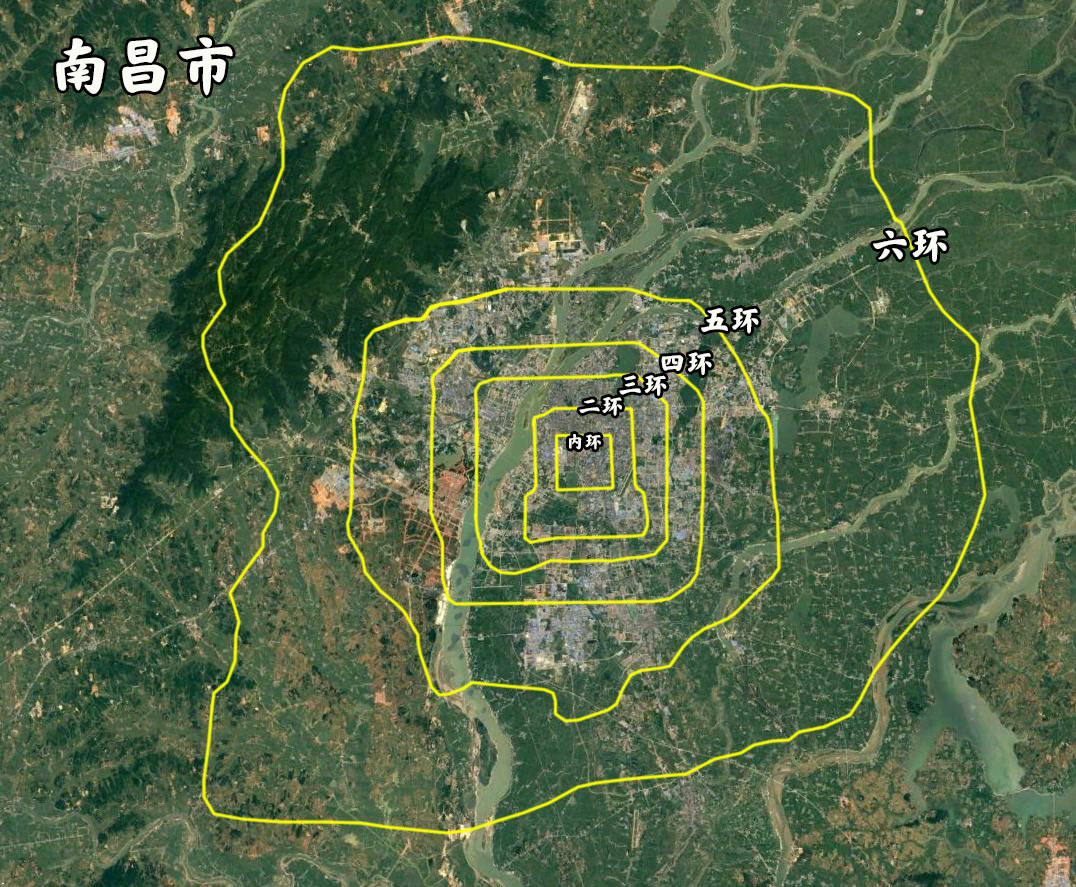 同比例面积城市对比,北京五环图对比各大城市