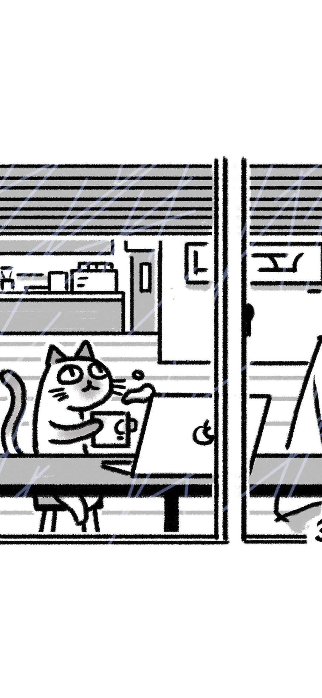 4k超清简笔画壁纸,可爱萌宠简笔画壁纸