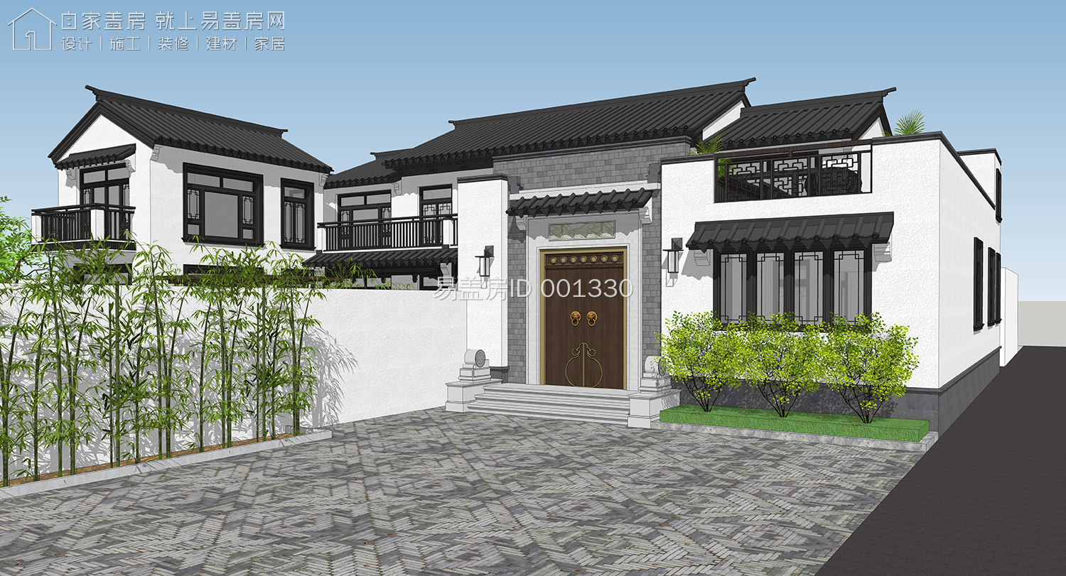 最牛中式四合院设计图及效果图,中式二层四合院永不过时