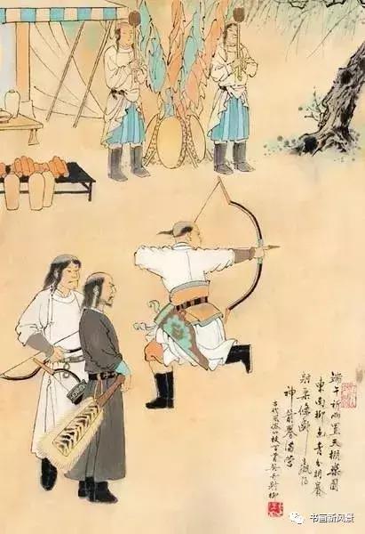 有关清明的写意国画,以清明节为题材的国画