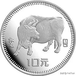 金牛纳福牛年生肖纪念币,85年金牛币