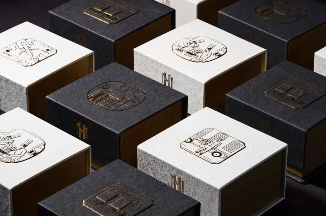 创意插画月饼礼盒长条形,创意满满的中秋节月饼包装设计