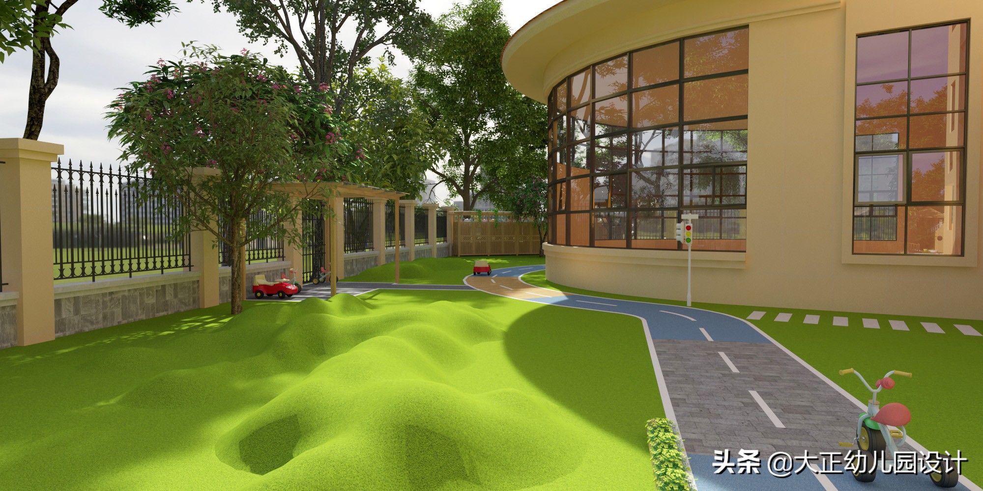 幼儿园铺装设计,幼儿园校园路面铺装设计