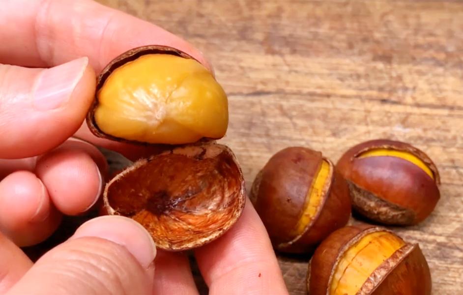 炒板栗正确剥壳方法,炒板栗剥皮小技巧