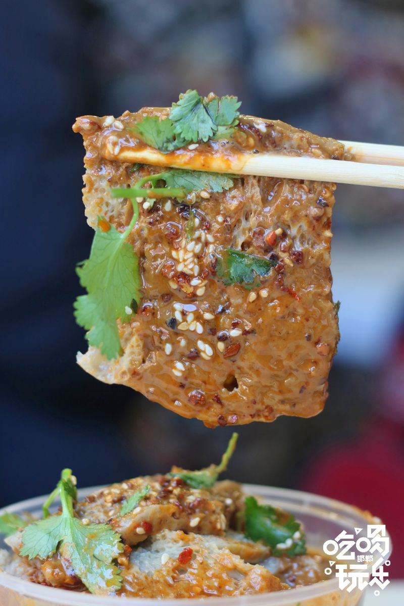 邯郸美食麻辣爆肚,邯郸香辣爆肚面