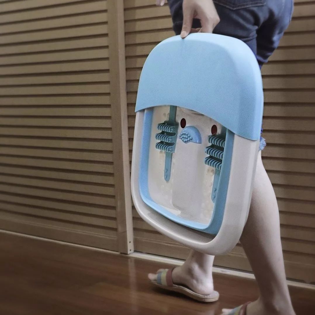 能折叠会按摩的恒温足浴盆,可以加热带按摩的洗脚盆