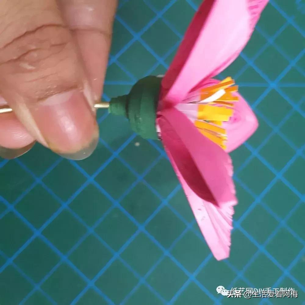 简单易学褶皱纸手工花束教师节,衍纸教师节立体花束教程