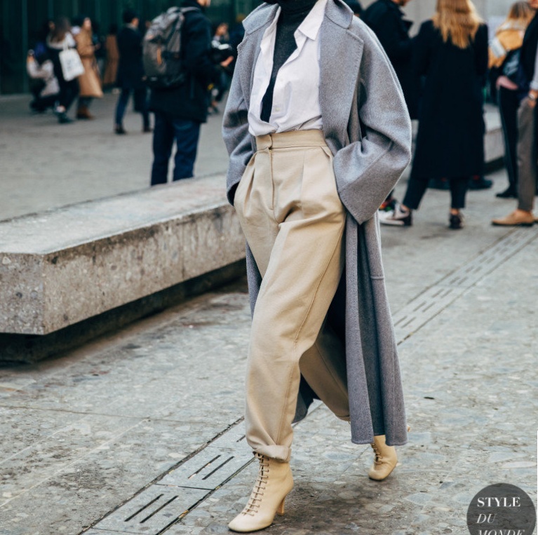 春天的九分裤搭配短靴如何才时髦,街头风帅气裤子