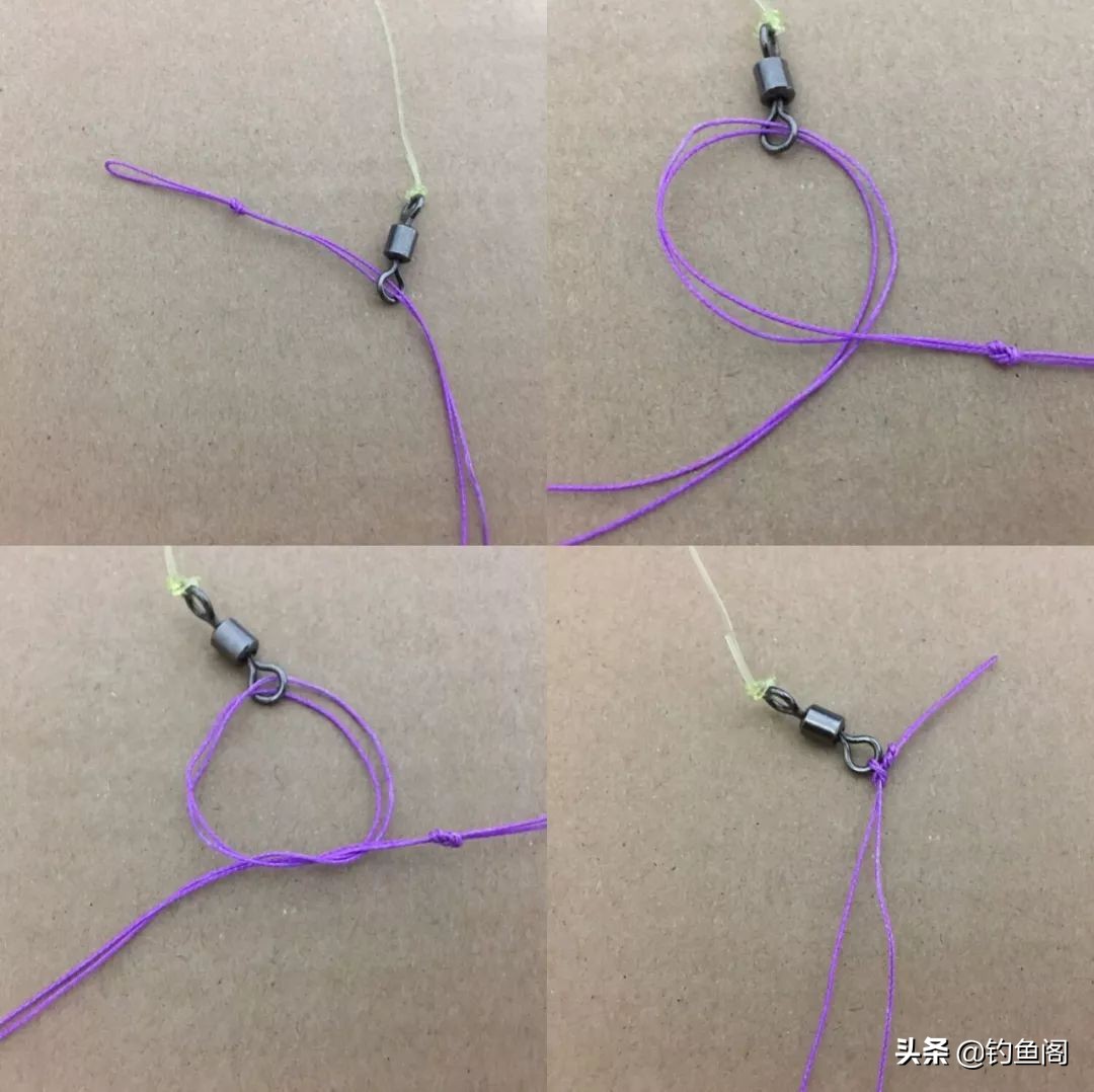 台钓子线连接八字环最结实的方法,野钓子线与八字环的连接方法