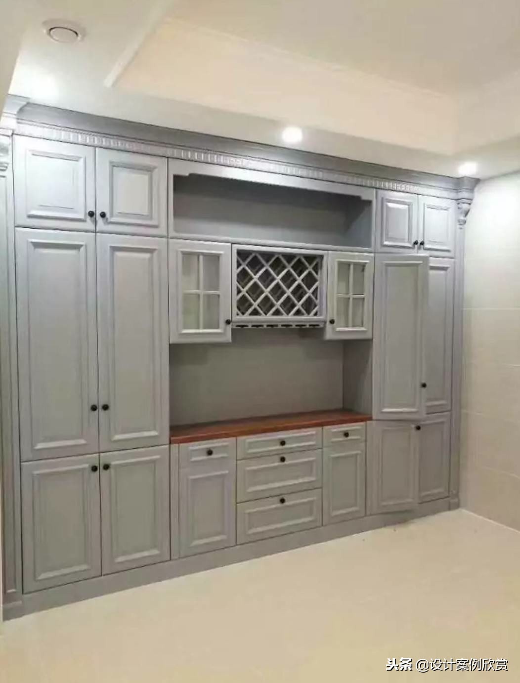 餐厅酒柜效果图大全集,一整面墙酒柜的设计效果图