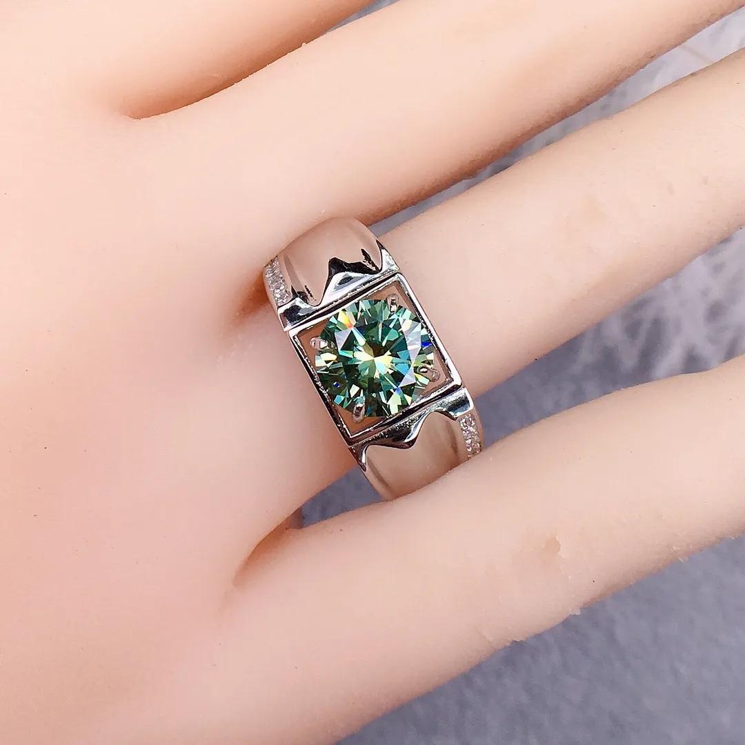 18k金冰雪皇后1.5克拉莫桑戒指 (925银莫桑钻石活口戒指官方旗舰店)