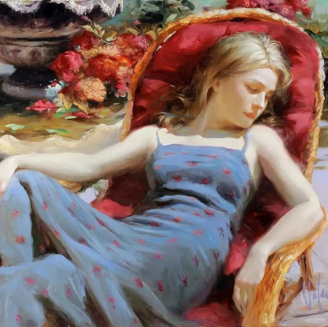 俄罗斯油画艺术人物写真,俄罗斯著名油画笔下的阳光少女