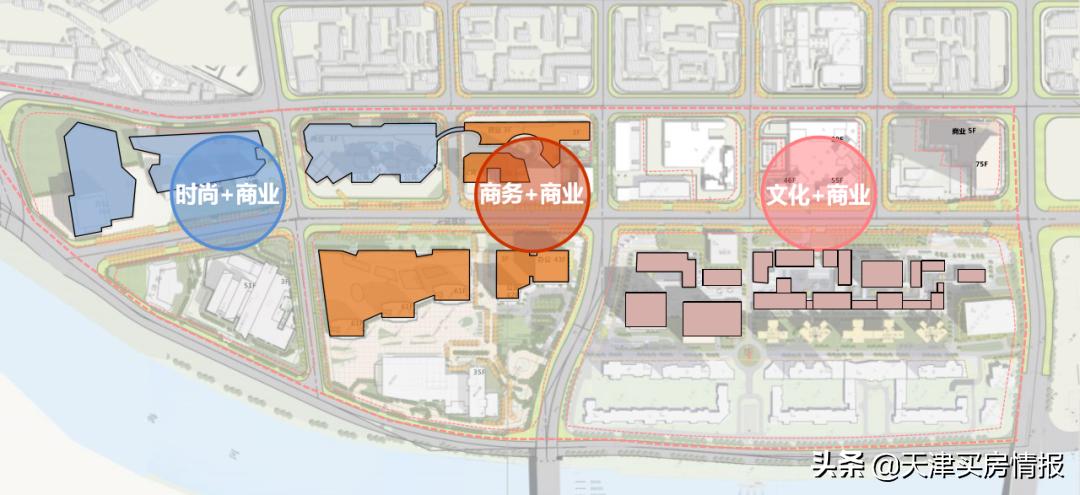 天津海河城建图,海河柳林活力复兴街区