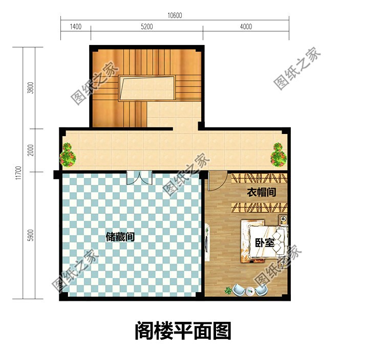 7字型一层别墅,16米x7米一层别墅