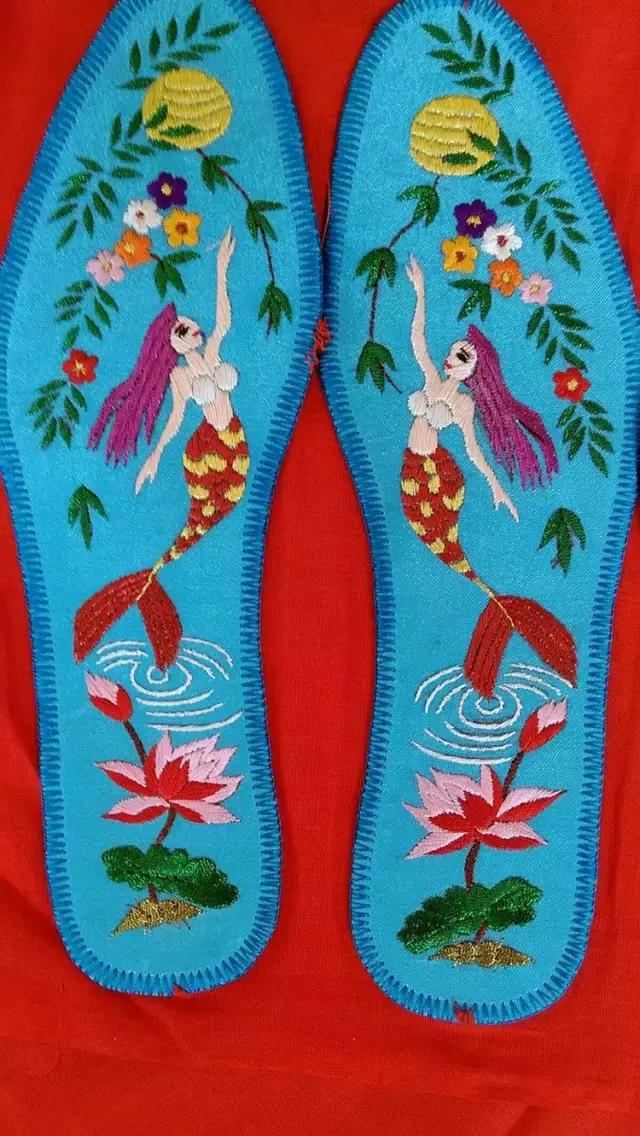 纯手工鞋垫又好学又简单又好看,简单的一针一线纯手工的鞋垫