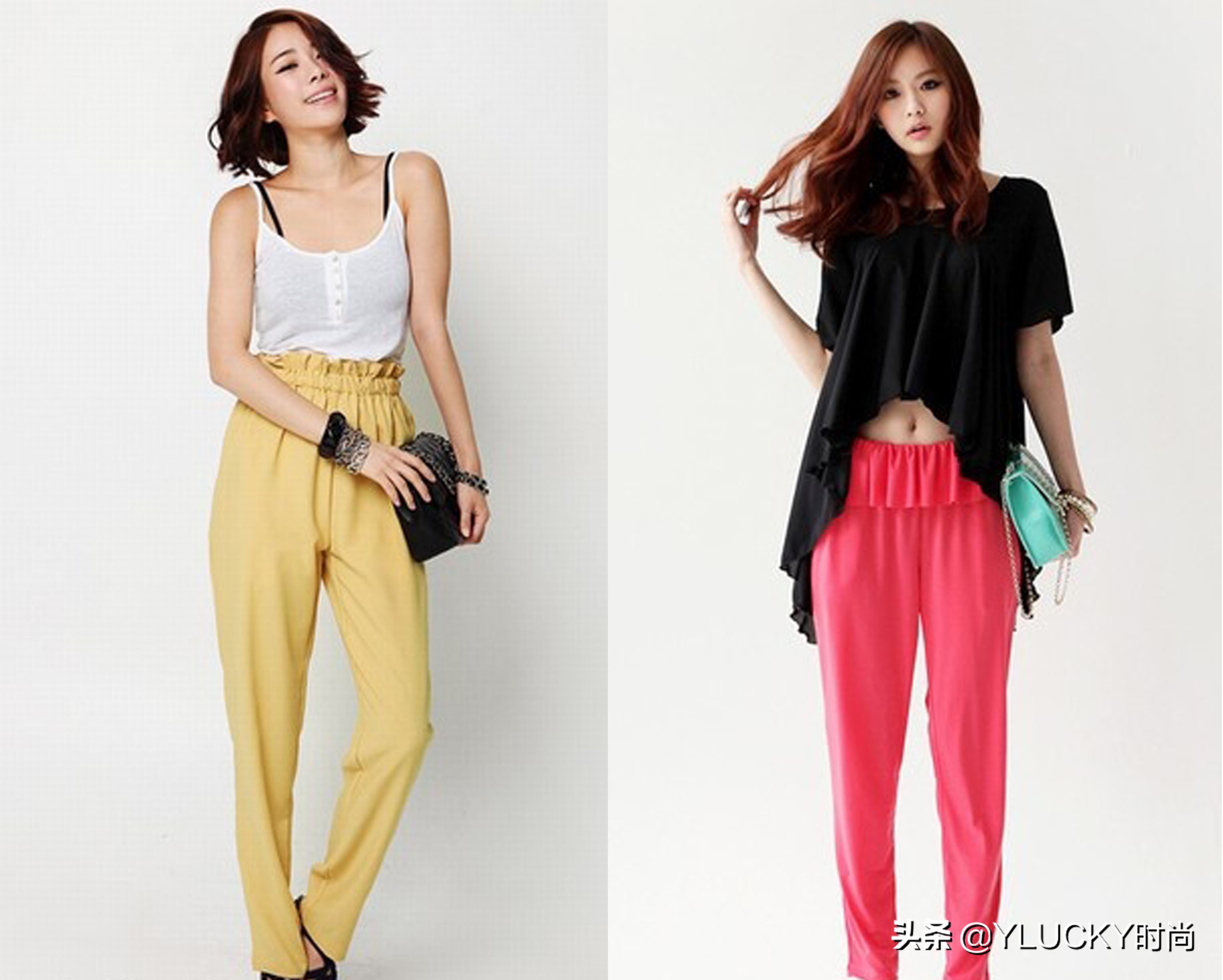 潮流高腰哈伦裤时尚垂直感,宽松哈伦裤要怎么穿才好看