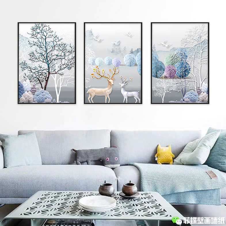 北欧风壁画装饰画,北欧风电表箱装饰画