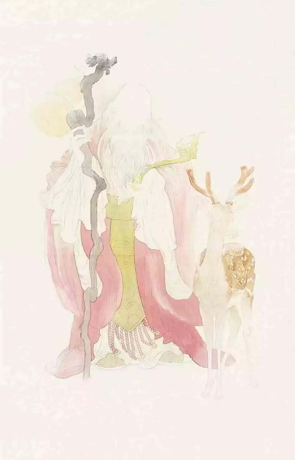 工笔人物老人画法,工笔寿星图多少钱