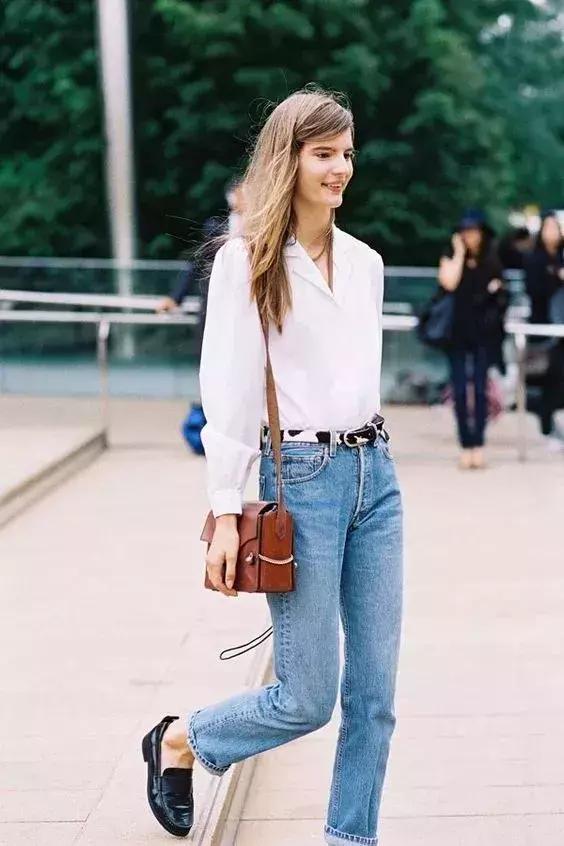 牛仔裤平底鞋穿搭时尚女装,牛仔裤平底鞋搭配视频