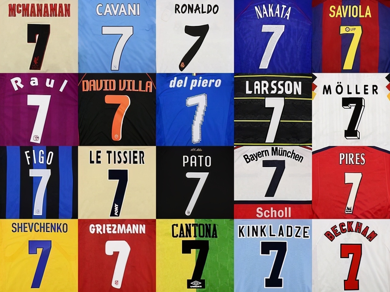 世界足坛最伟大的7号,世界足坛十大伟大号码7号