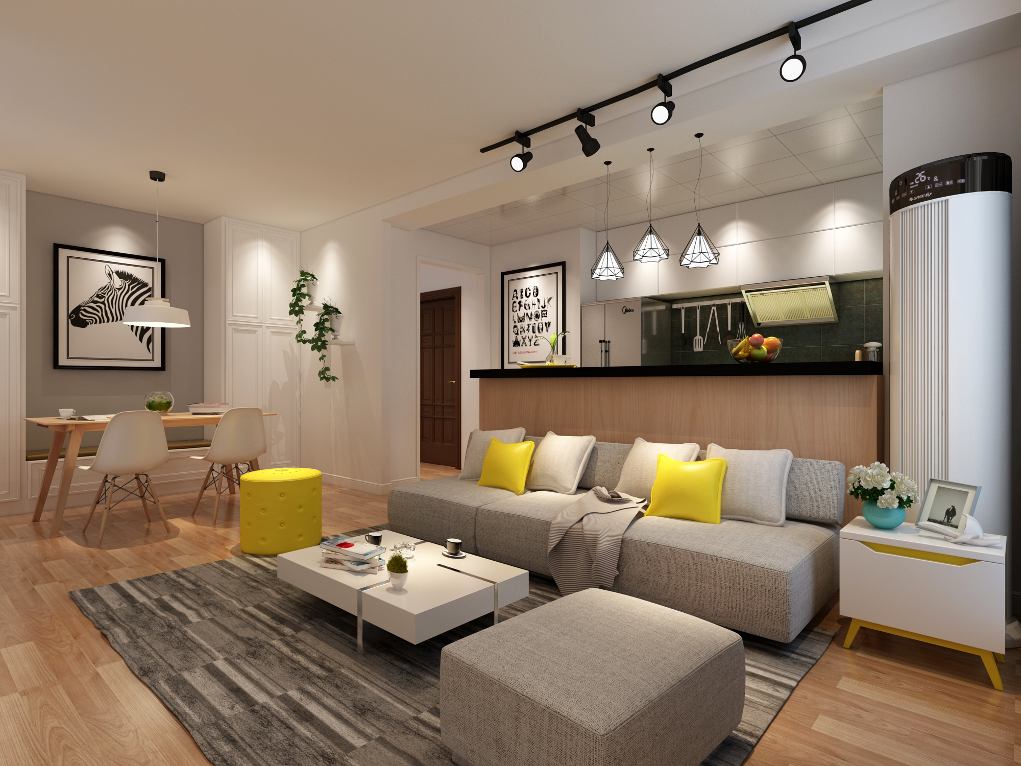 高级感极简风装修案例分享,大平米北欧风装修设计案例