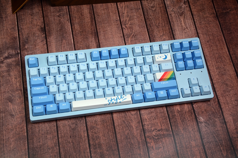 达尔优a84机械键盘开箱,达尔优键盘天空轴a87