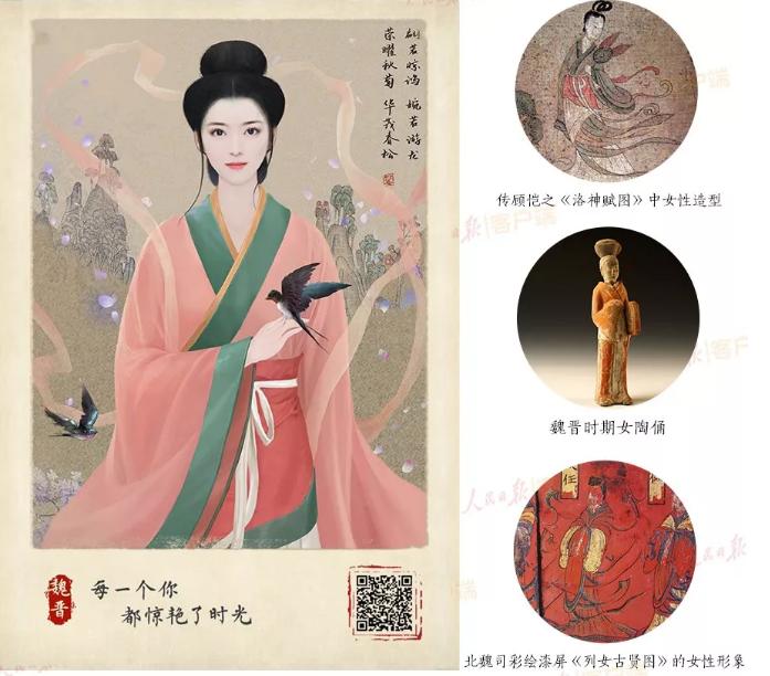 历史上的魏晋服装,魏晋时期女子的主流服饰款式