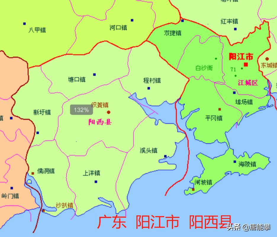 阳西县面积和人口,广东省阳江市阳西多少个镇