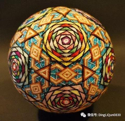 球刺绣教程,手鞠球刺绣