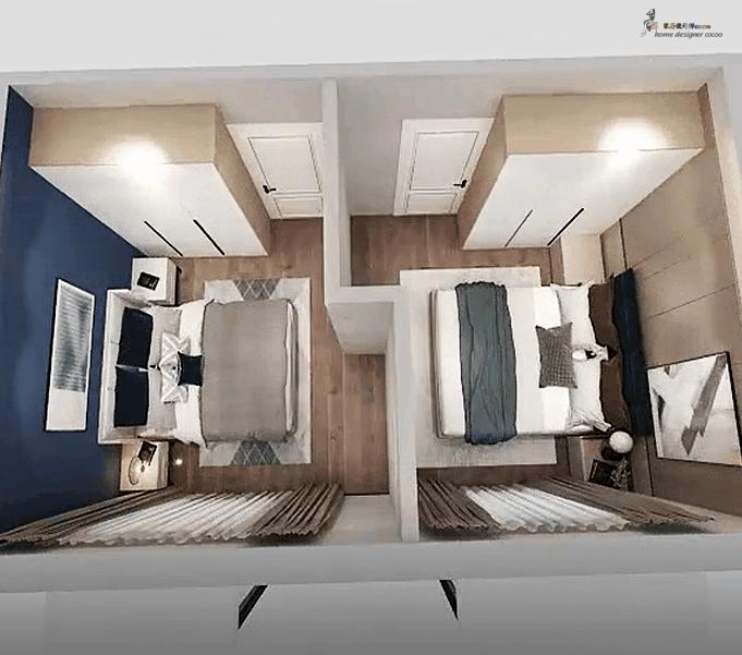 卧室布置一床一衣柜,小平米主卧室多收纳设计方案