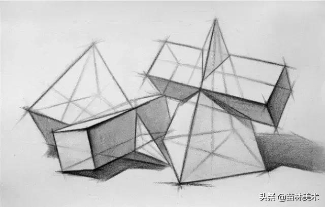 单个几何体图形素描教程,素描单个几何体结构图