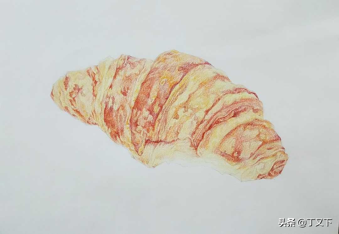 如何用彩铅画出真实的面包,彩铅入门必学500例蛋糕