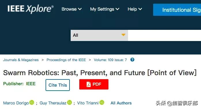 长文综述:集群机器人的过去、现在与未来