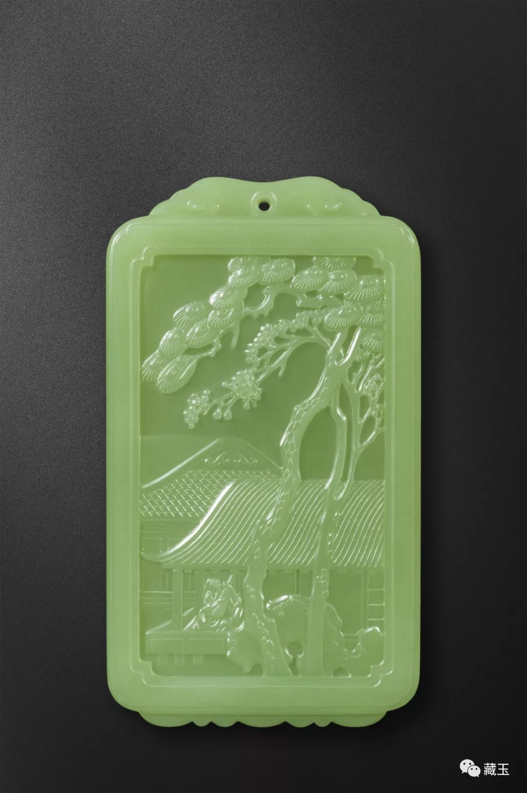 和田玉牌上的闲情幽曲