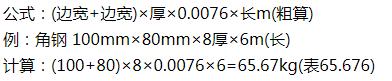 螺纹钢材理论重量计算简式,各种钢材理论重量计算公式大全