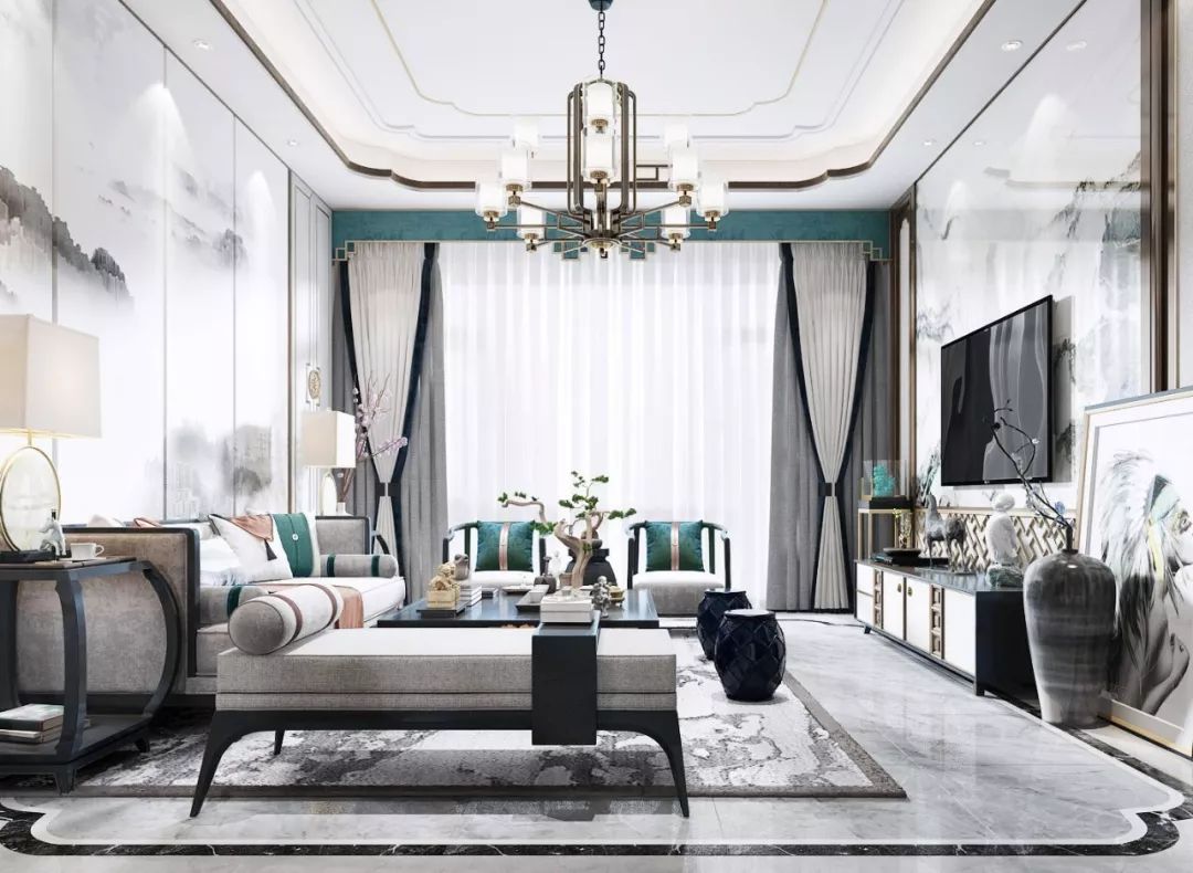 凯悦家居布艺效果图,凯悦新中式窗帘效果图