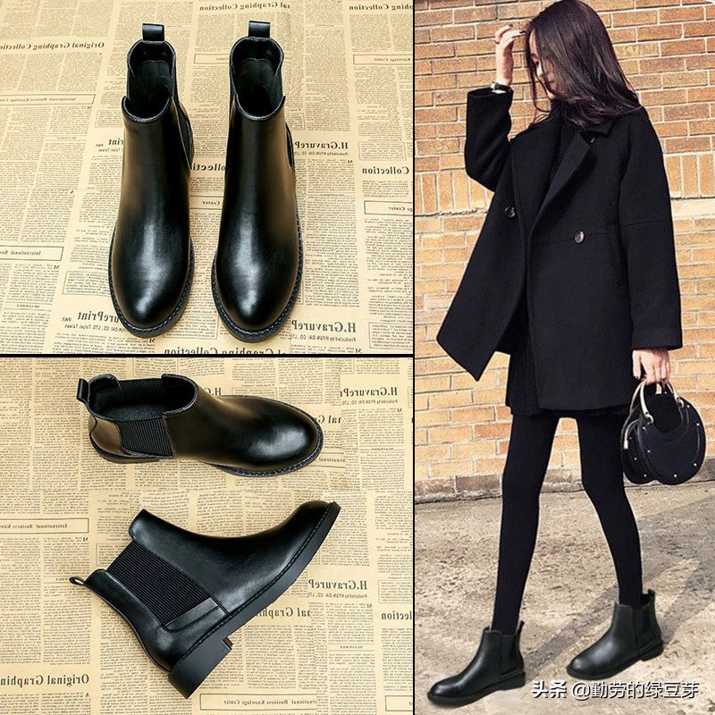 适合小个子穿的切尔西靴,大棉切尔西靴马丁靴怎么搭配