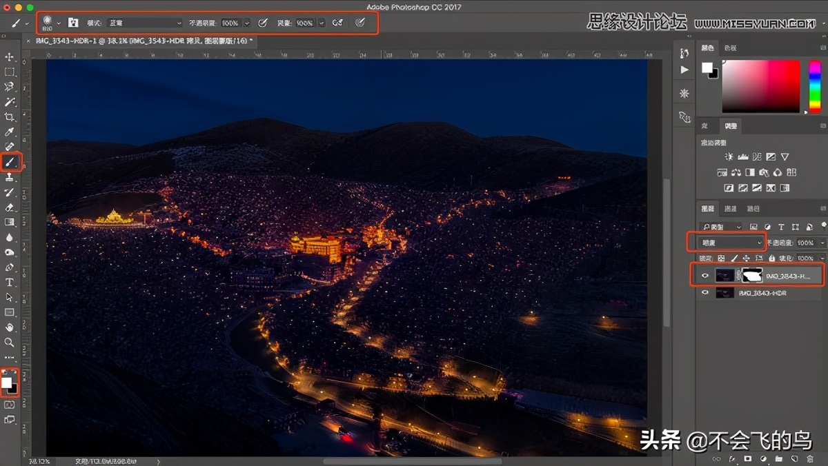 photoshop夜景效果图处理,photoshop夜景修图教程