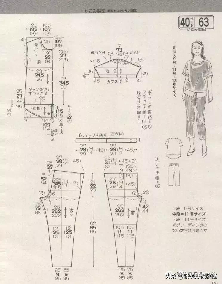 裁剪长袖上衣画图,衬衫裙子裁剪图纸