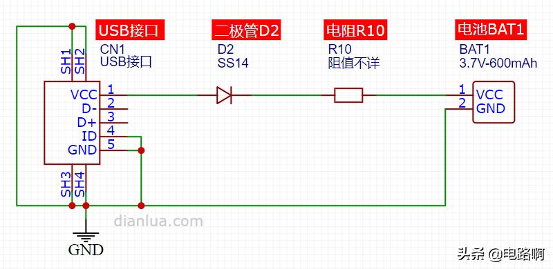 维修火火兔，偶遇最简单的锂电池充电电路，实在是太节省成本了